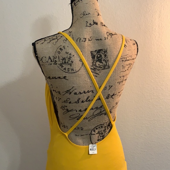 PINK MUSTARD ONE PIECE WITH COVER UP SZ L - Picture 3 of 3